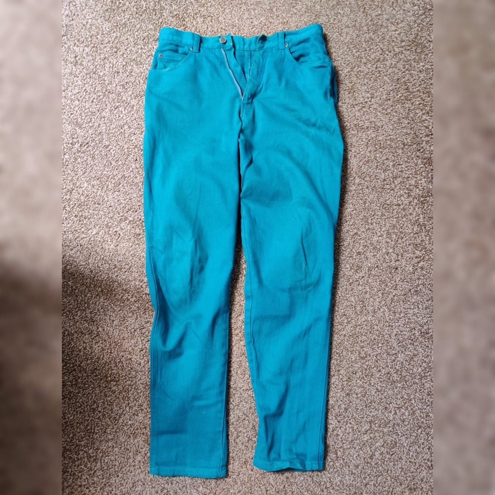 Teal turquoise casual pants jeans